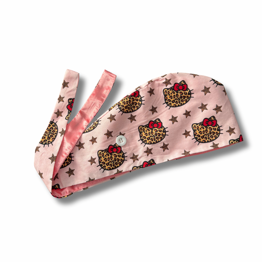 HK Leopard Print Scrub Cap